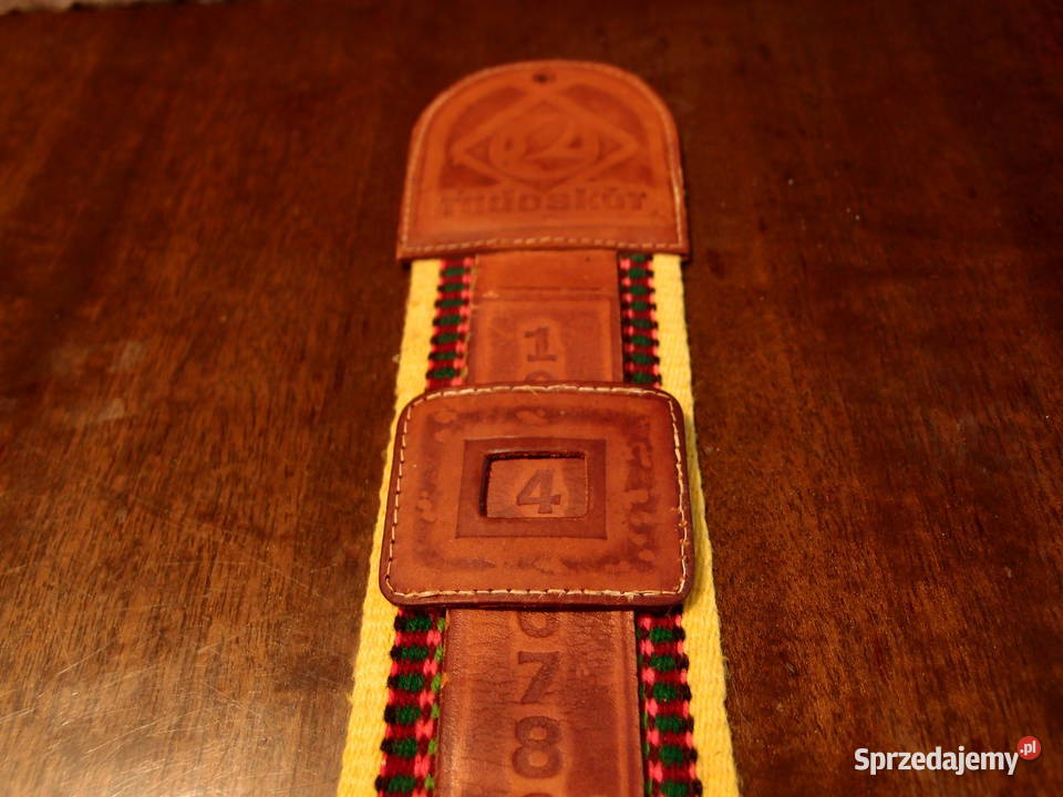 Oryginalny stary skórzany Kalendarz ścienny