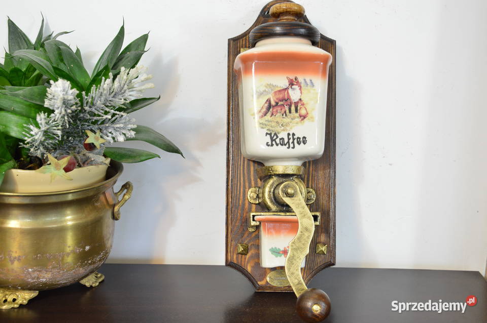 wiszący ceramiczny MŁYNEK do kawy z parą lisków Jastrzębie-Zdrój