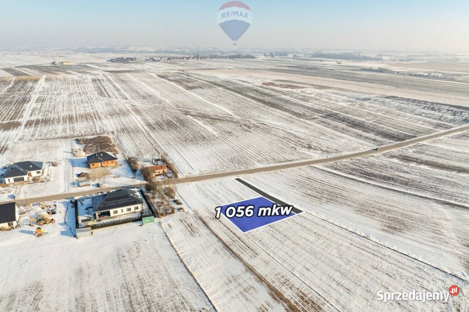 DZIAŁKA BUDOWLANA 1274 WAGANOWICE GMINA SŁOMNIKI 32m Nieruchomości sprzedam