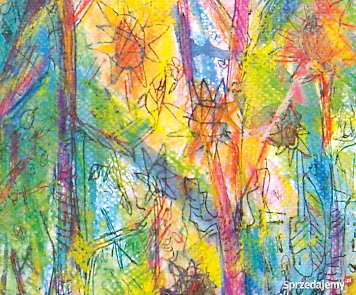 Kolorowy plakatplakat w ciepłych kolorach plakat Katowice sprzedam