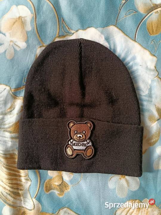 Czapka zimowa Moschino kolor czarny UNI Dla mężczyzn