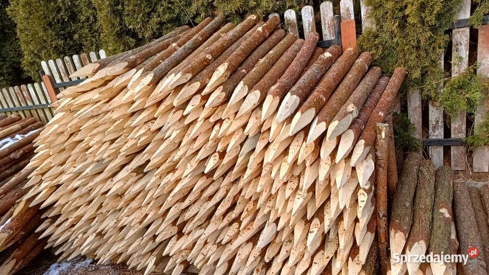 Kołki słupki ogrodzeniowe sosnadąb mazowieckie Grębków