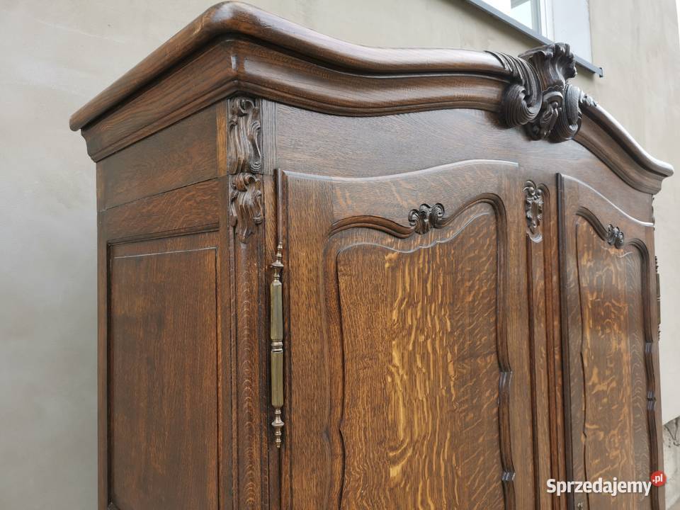 Elegancka francuska szafa dębowa dwudrzwiowa Wałbrzych