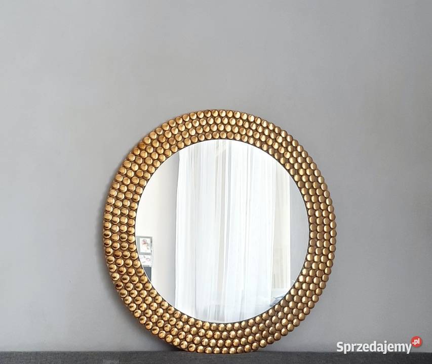 Lustro okrągłe dekoracyjne złote ścienne 50 inny kolor Przemyśl