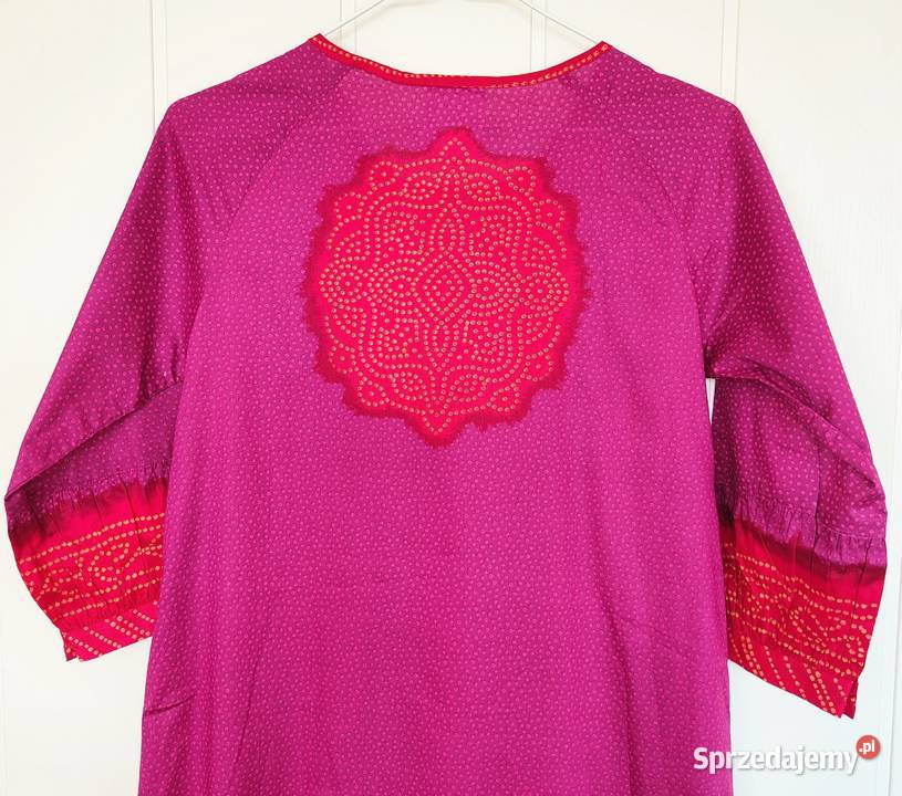 Nowa sukienka długa indyjska S 36 boho bohemian różowy Spódnice i sukienki Szczecin