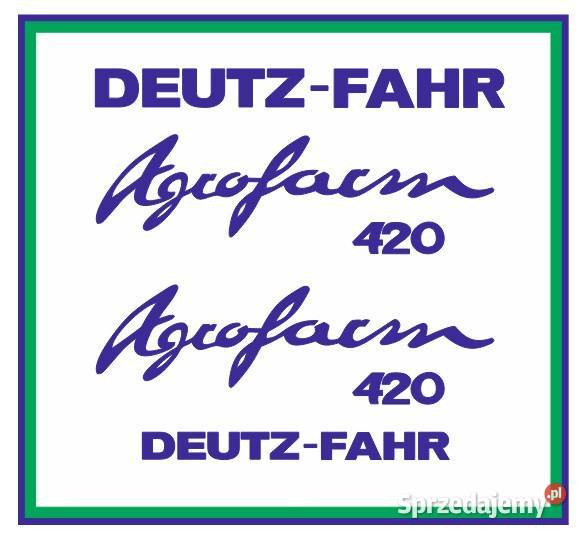 Naklejki DeutzFahr Agrofarm 420 Ciągnik Traktor Opole