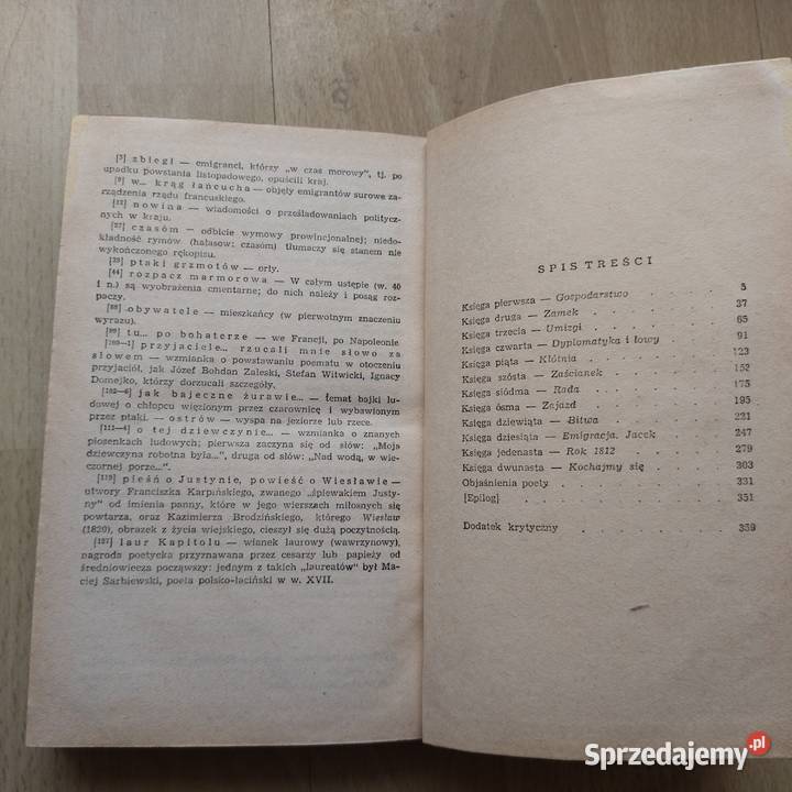 Książka Pan Tadeusz A Mickiewicza 1957 r sprzedam