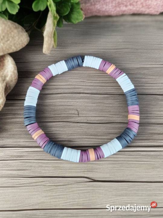 Bransoletka z glinianych koralików Sanok