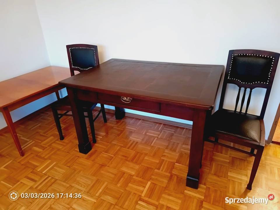Komplet gabinetowy Art Dco Biurko Stół i 2
