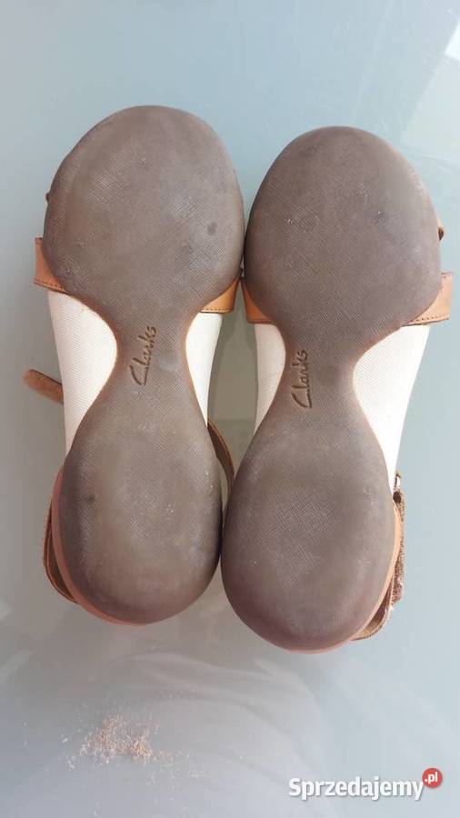 MARKOWE Sandały SKÓRA NATURALNA ZAPINANE NA RZEP 24.5cm mazowieckie Warszawa