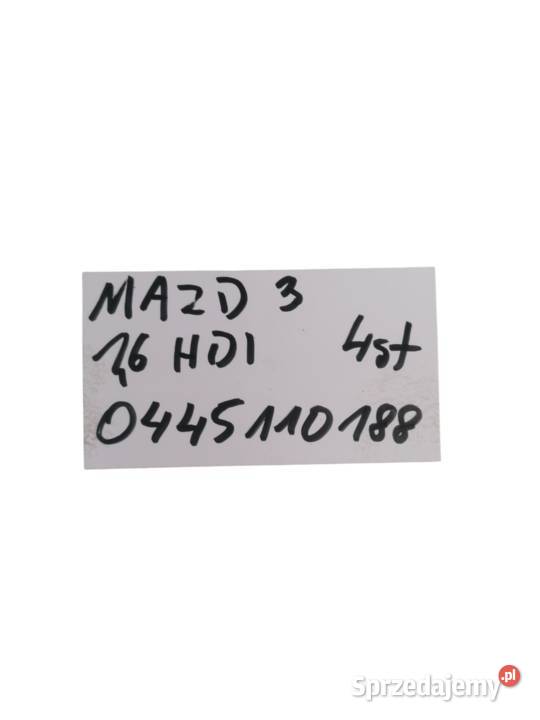 WTRYSK WTRYSKI MAZDA3 MAZDA 3 16 HDI 0445110188 osobowe wielkopolskie