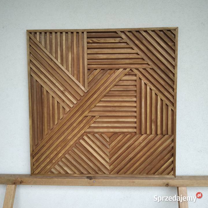 3D Przestrzenny obraz mozaika z drewna 80x80 Gdynia
