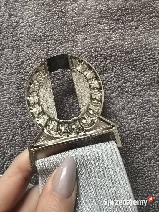 Pasek guma regulowany one size srebrny Paski Wrocław sprzedam