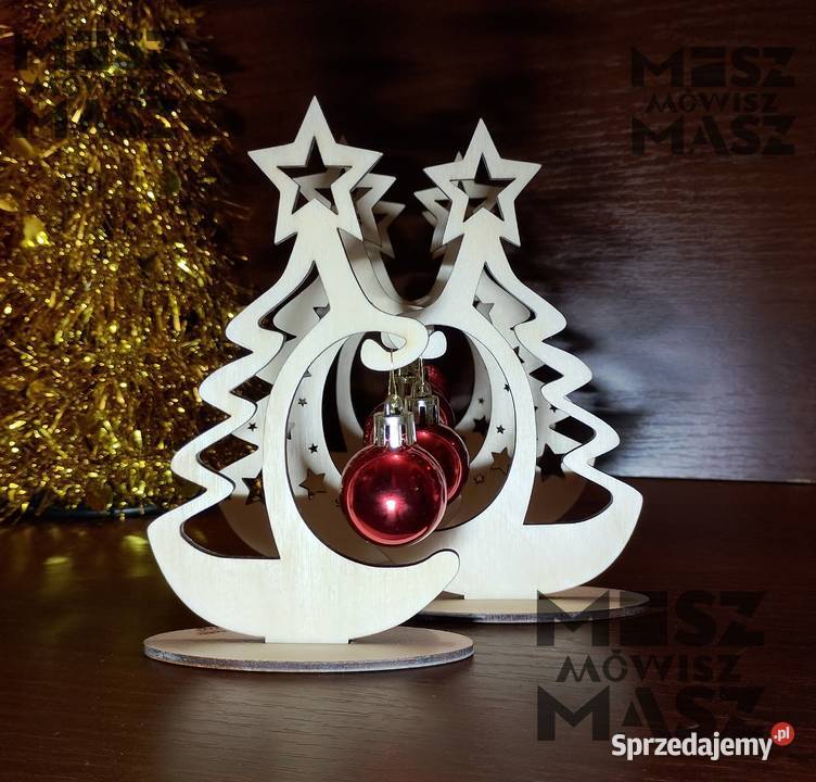 Choinka z czerwoną bombką 15 reklama drobiazg