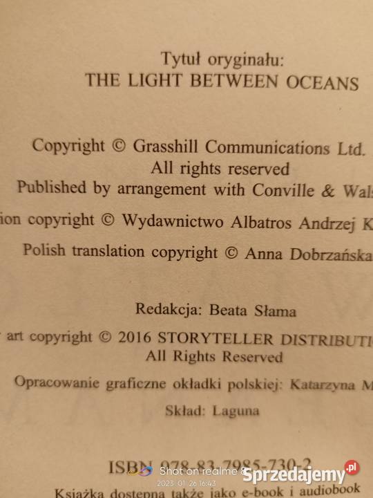 Światło między oceanami książki Warszawa miękka