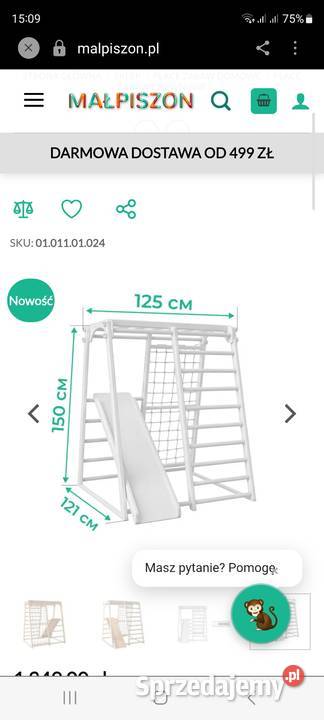 Plac zabaw domowy Małpiszon Jelenia Góra sprzedam