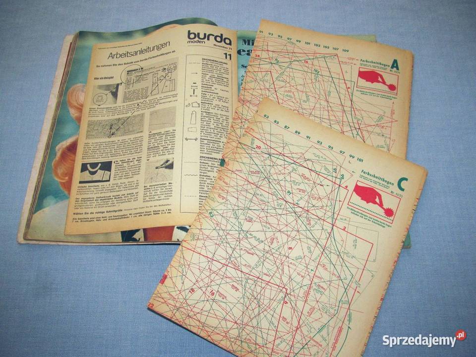 Burda Moden 111971 magazyn mody wykroje Vintage kujawsko-pomorskie Skępe