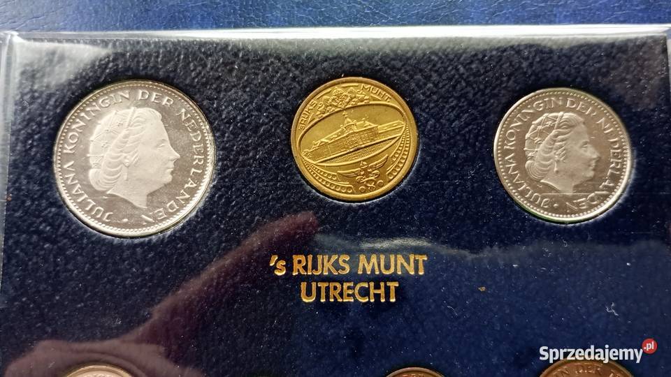 Stare monety 1980 set Holandia 6 monet Stan podkarpackie Lesko