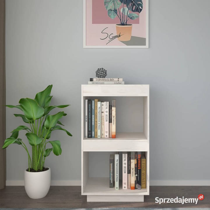Regał na książki biały 40x35x71 lite drewno Warszawa