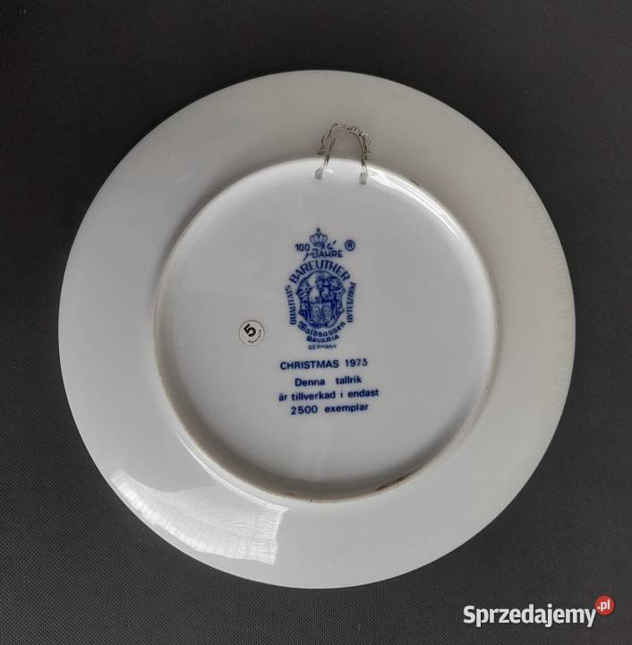 Kolekcjonerski talerz świąteczny Bareuther Rotmanka