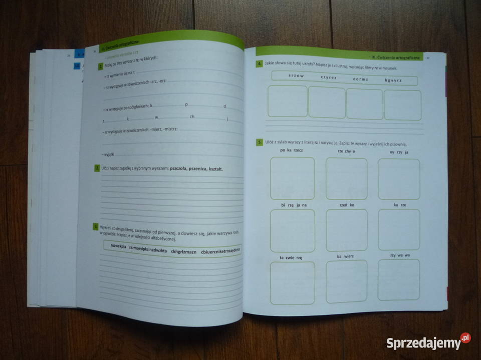Ćwiczenia słownikowe ortograficzne i gramatyczne edukacja wczesnoszkolna Kultura i Rozrywka Szczecin