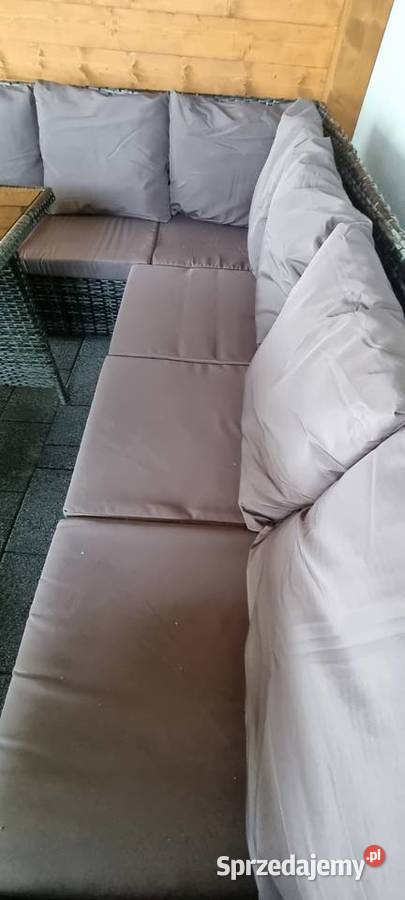 Meble ogrodowe 9 10 osobowe szare TECHNORATTAN Kraków