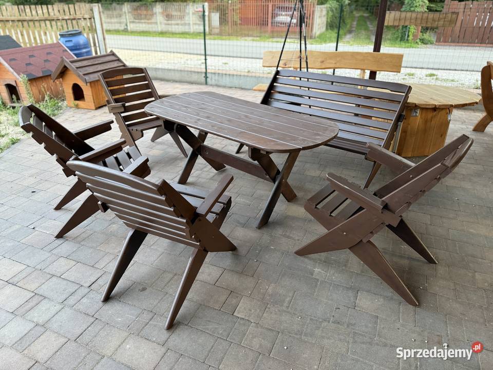 HIT Składane meble ogrodowe drewniane stół Radomsko