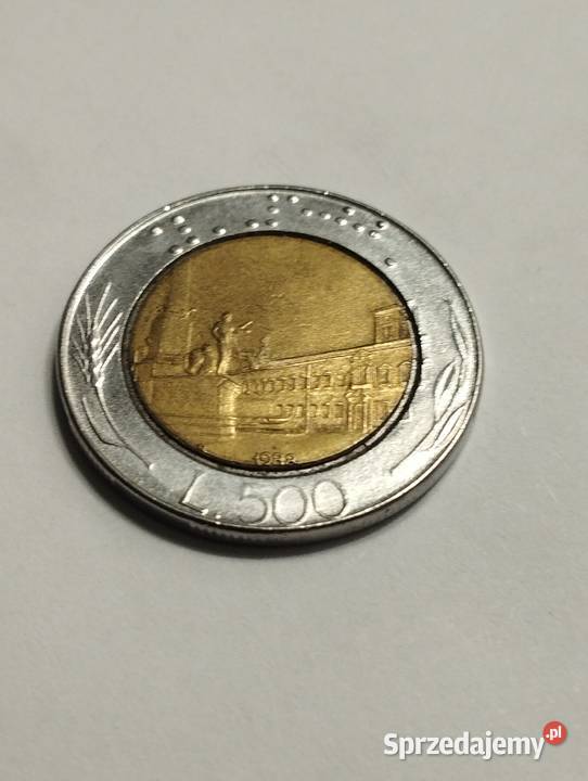 Sprzedam monetę Włochy 500 lirów 1988r z Bydgoszcz