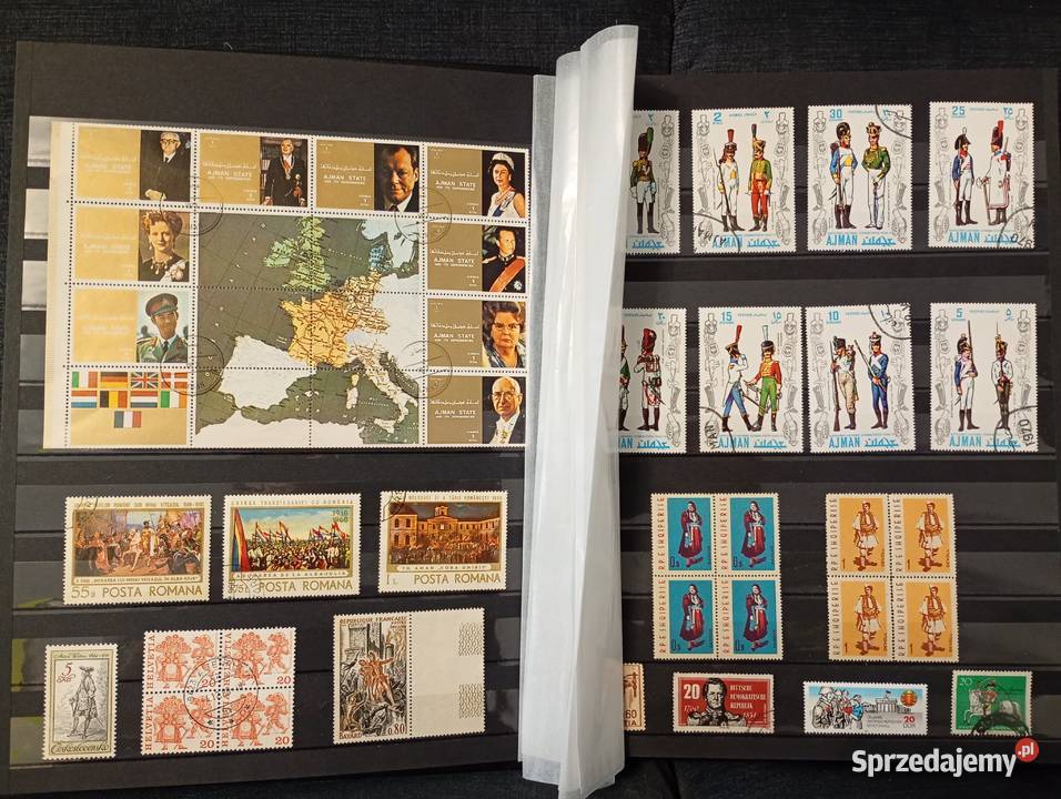 Album klaser ze starymi znaczkami pocztowymi łódzkie