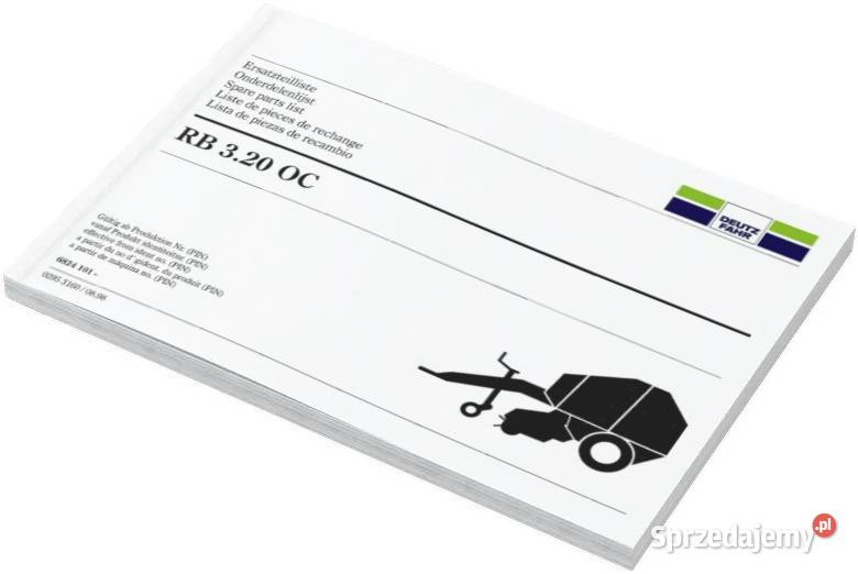 Deutz Fahr VB 2190 Instrukcja katalog napraw wielkopolskie Szamotuły sprzedam