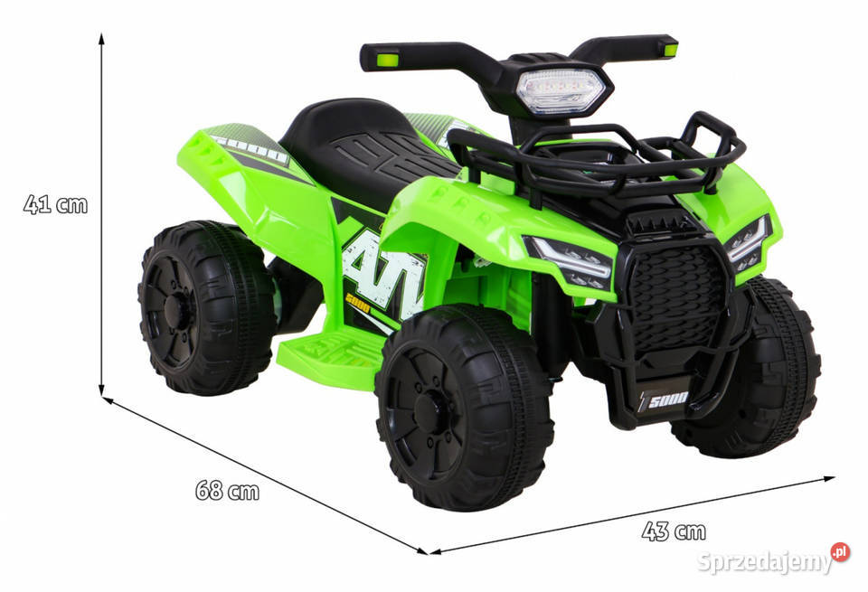Quad Storm na akumulator dzieci Zielony autko Łopuszno