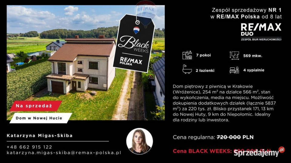 Dom z dużą działką Kraków