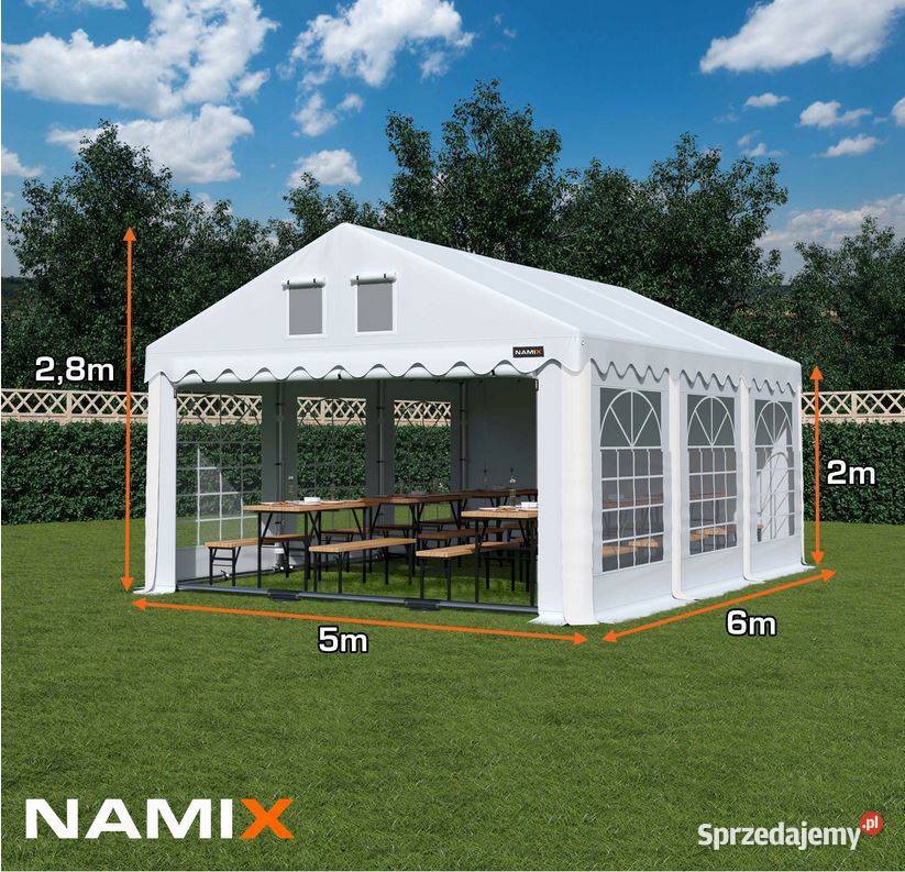 Namiot GRAND 5x6 ogrodowy imprezowy garaż Jabłonna