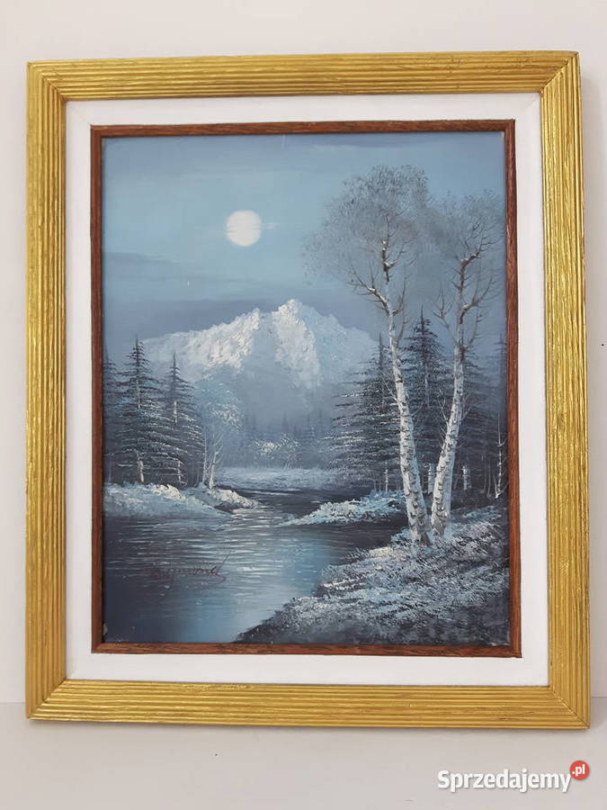 Pełnia w górach obraz olejny Warszawa