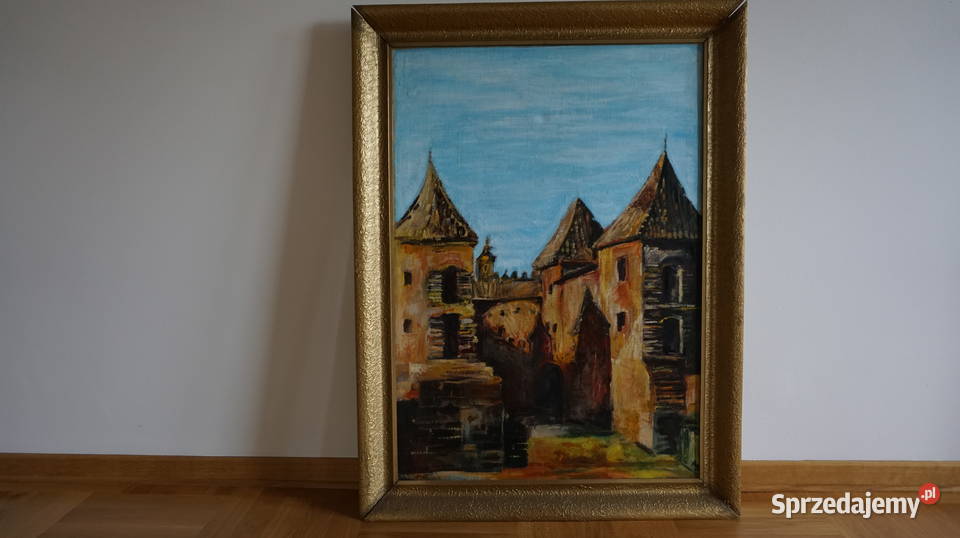 Olej na płótnie Barbakan warszawAndrzej Stysiak Chylice