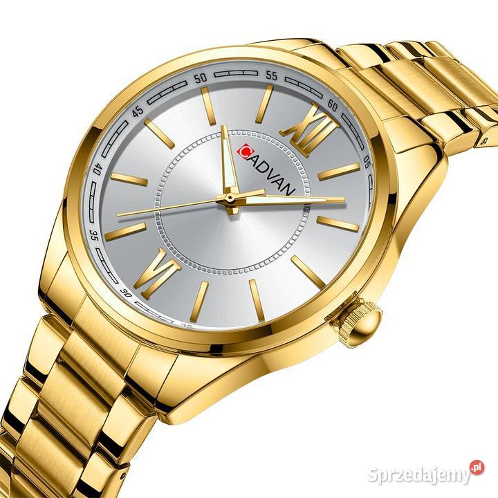Klasyczny zegarek męski złoty z bransoletą Zegarki Gorzów Wielkopolski