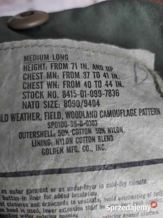 Kurtka M65 ML orginał kontraktowa woodland sprzedam