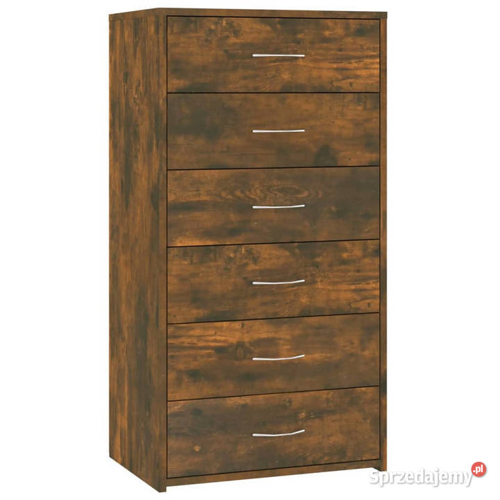 Komoda z 6 szufladami przydymiony dąb 50x34x96 Warszawa sprzedam
