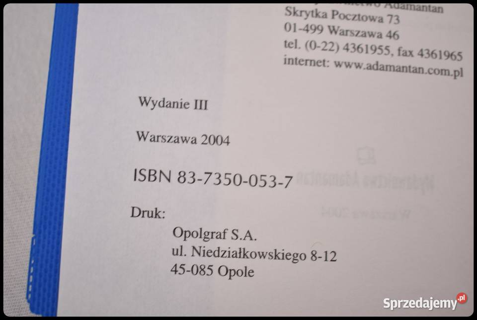 Małe tablice biologiczne wyd Adamantan 2004 Płock