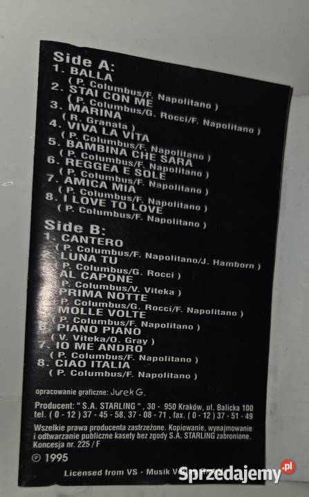 Kaseta magnetofonowa Francescko Napoli Balla Jastrowie