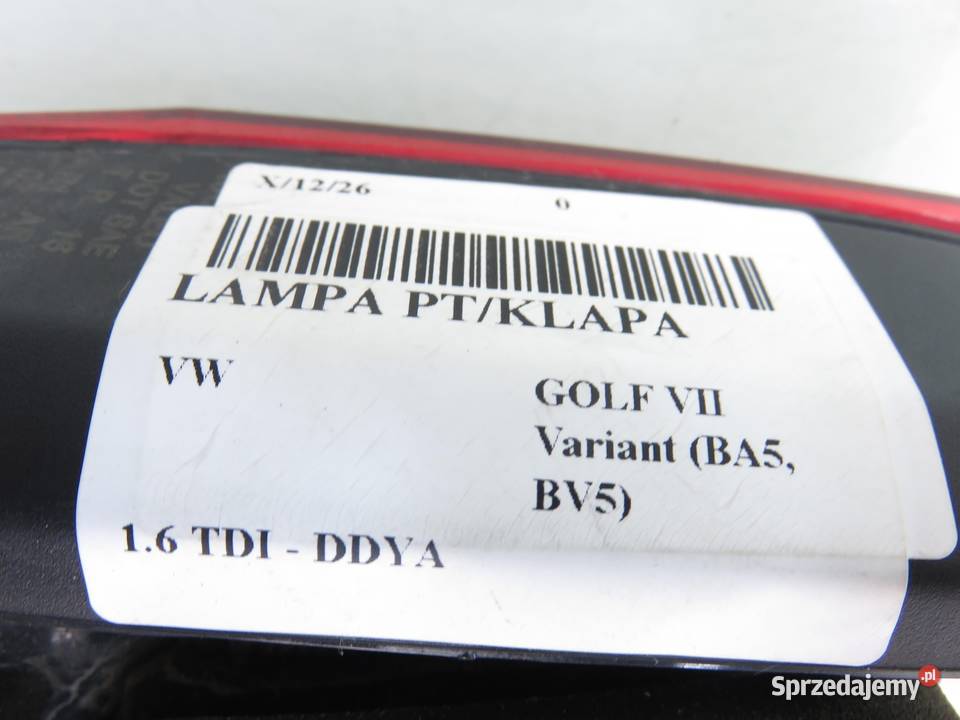 LAMPA PRAWA TYLNA KLAPA VW GOLF VII Variant