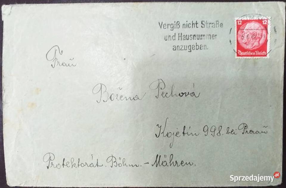 NIEMCY 1940 BUCHENWALD koperta z obozu Filatelistyka Kolekcje