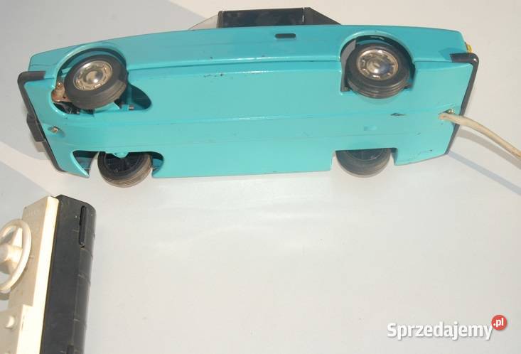 Stara zabawka samochód autko na kabel antyk PRL Cieszyn