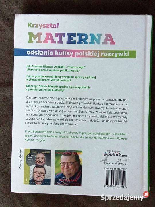 Książka Krzysztof MaternaPrzygody z życia wzięte mazowieckie Legionowo