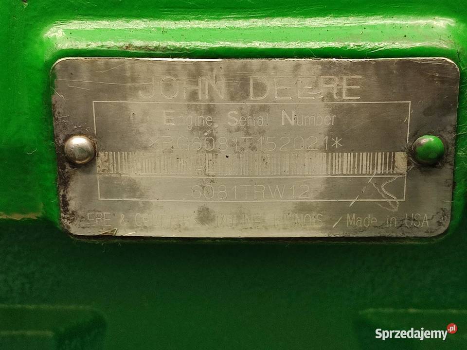 Silnik 6081TRW12 JOHN DEERE 7810 Wilkowo