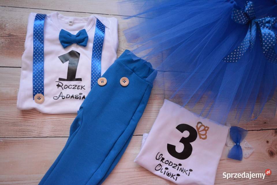 Komplet na pierwsze urodziny roczek chłopiec 12m+ Waćmierz