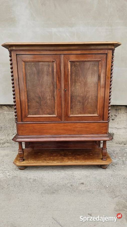 Piękna duża komoda biedermeier XIXw KOMPLET Wałbrzych