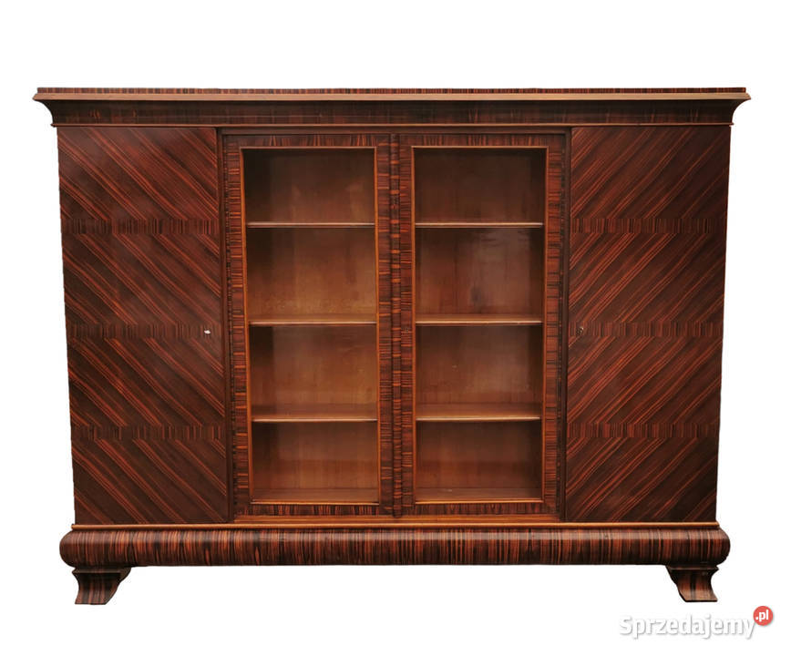 Biblioteka gabinetowa Art Deco z ok 1930r Heban dolnośląskie Wrocław