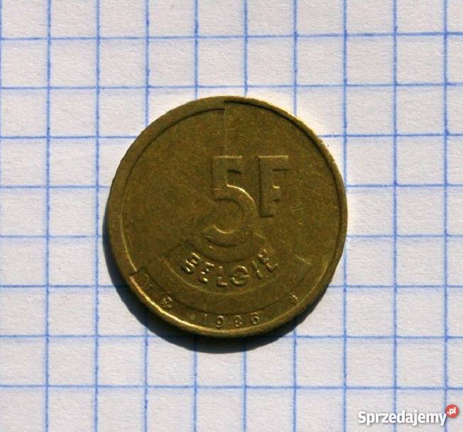 5 FRANKÓW 1986 BELGIA Piszczac sprzedam