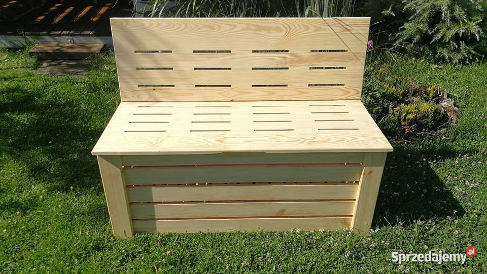 Skrzynia ze składanym oparciem ławka z Radków